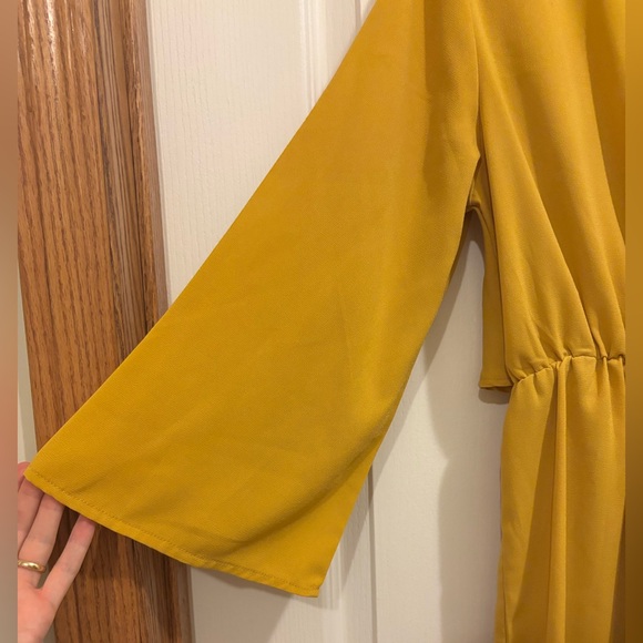 Mustard Long Sleeve Dress - Picture 5 of 5